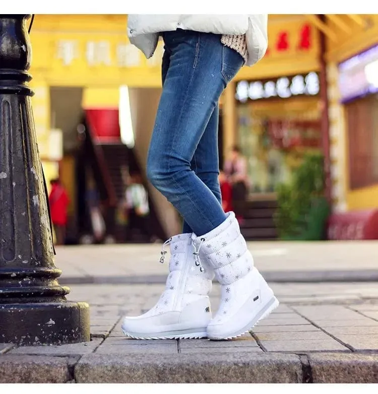 Snow Boots Women Waterproof Mid-Calf