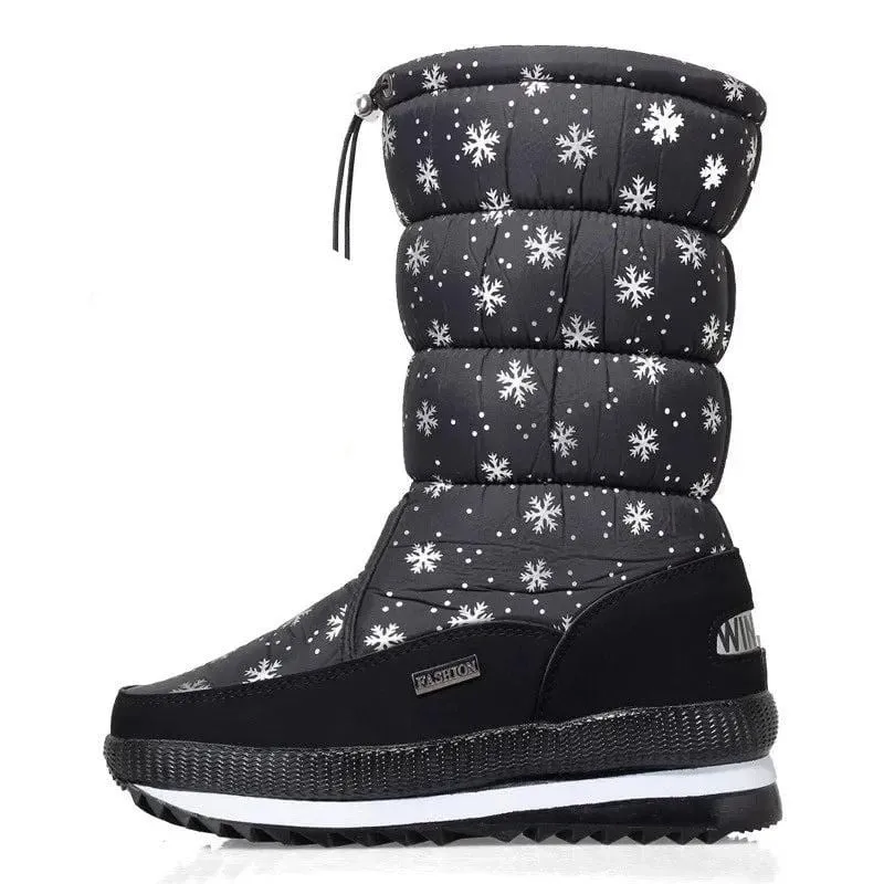 Snow Boots Women Waterproof Mid-Calf