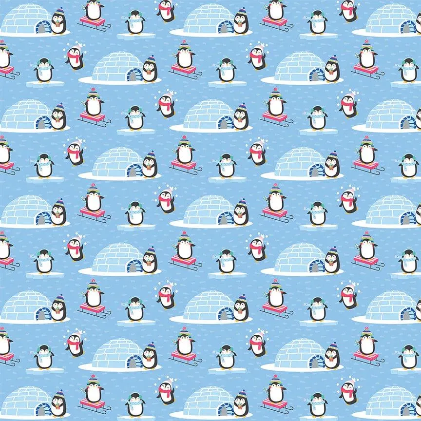 Snow Day Collection Bundle Up 12 x 12 Double-Sided Scrapbook Paper by Photo Play Paper