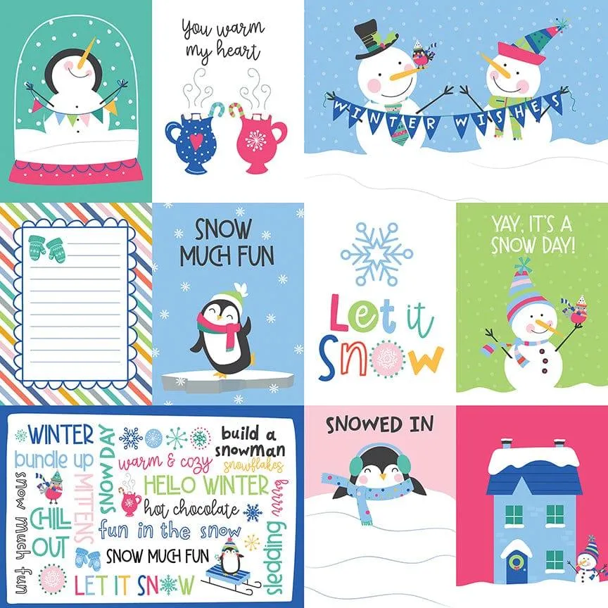 Snow Day Collection Bundle Up 12 x 12 Double-Sided Scrapbook Paper by Photo Play Paper
