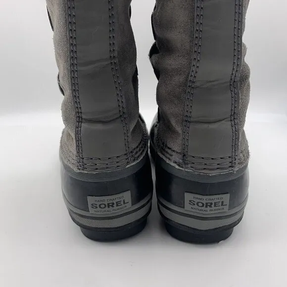 Sorel Joan of Arctic Snow Boots Quarry Suede Leather Winter Rubber Youth Size 3