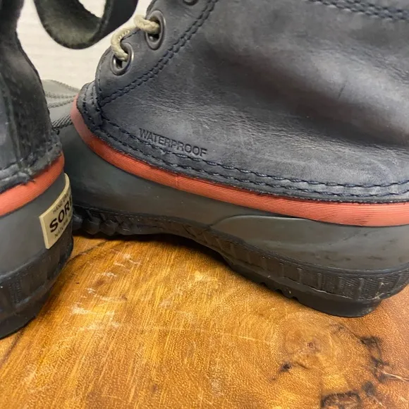 Sorel Youth Navy Blue Winter Leather Duck Boots