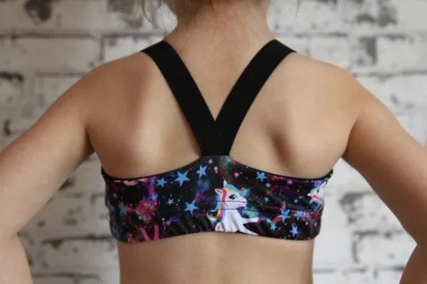 Space Pony V Sports Bra Youth Girls