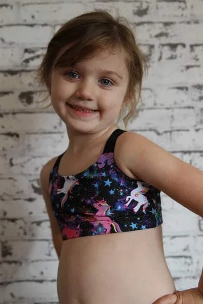 Space Pony V Sports Bra Youth Girls