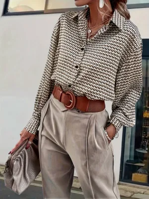 Spring Ashley Vintage Long-Sleeve Blouse