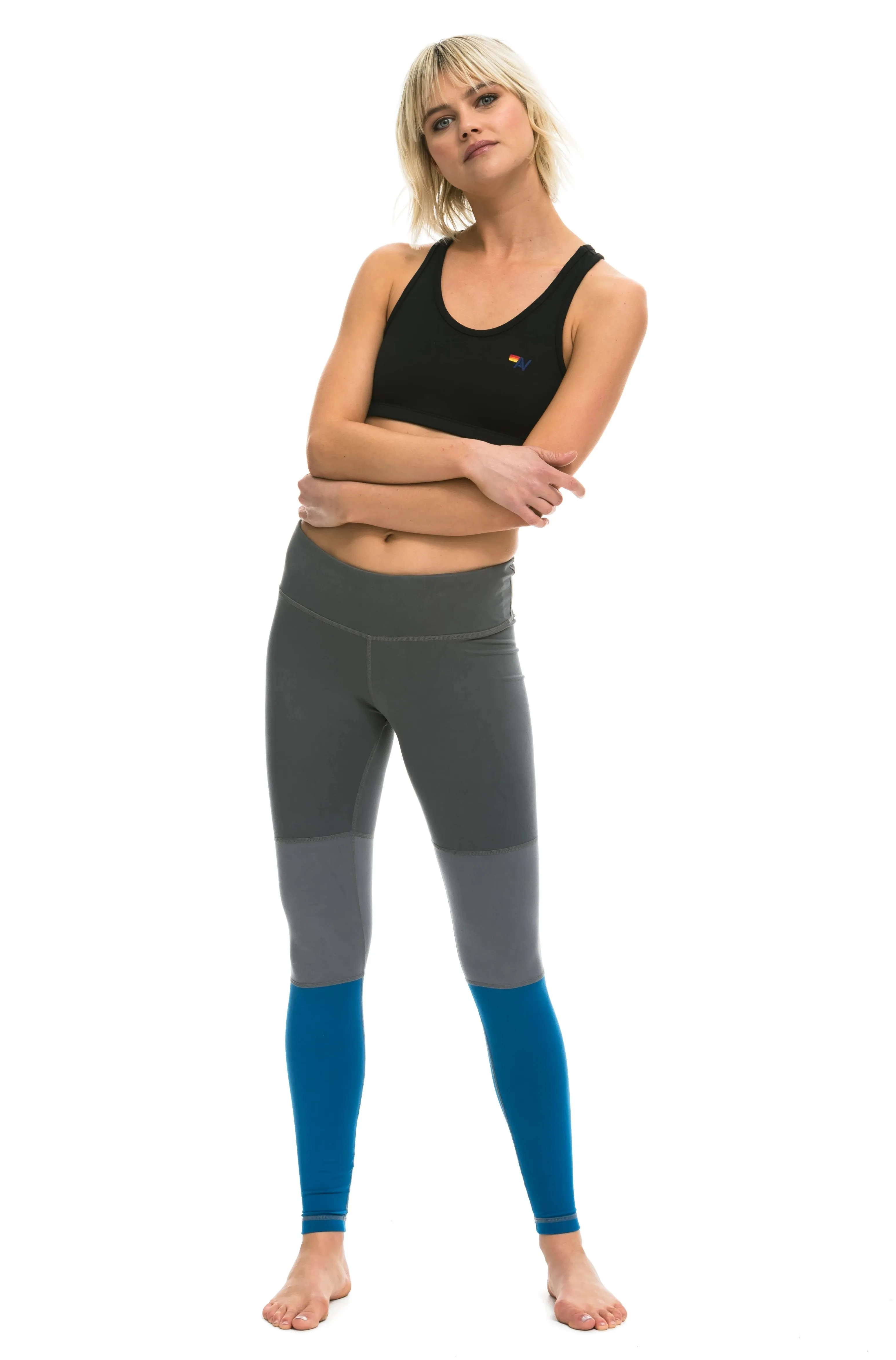 SPRINTER FULL LENGTH LEGGINGS - PERISCOPE / STEEL / CARIBBEAN