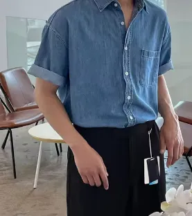 StoneCrest Vintage-Wasch-Denimhemd für Herren