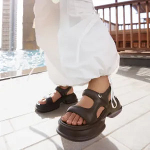 Stormy Black Sandals