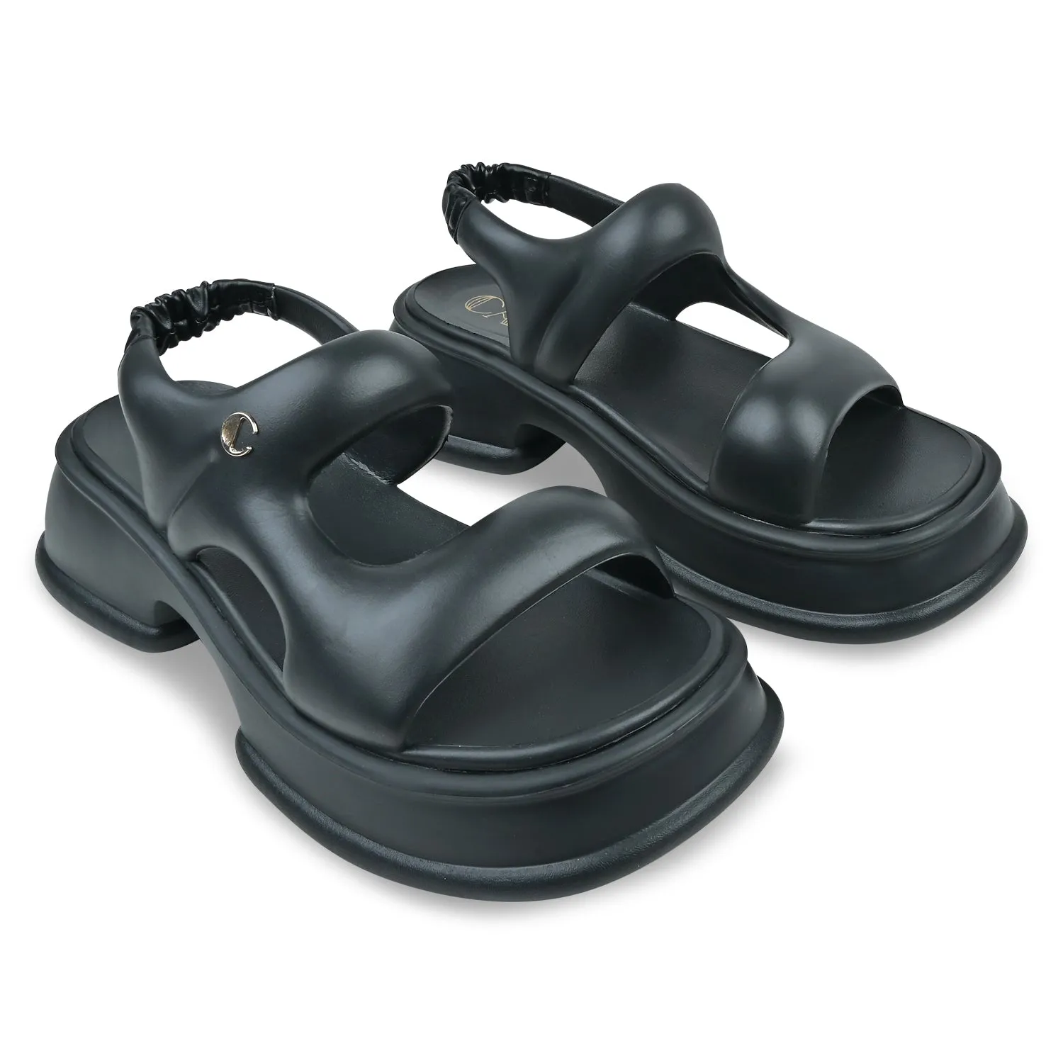 Stormy Black Sandals