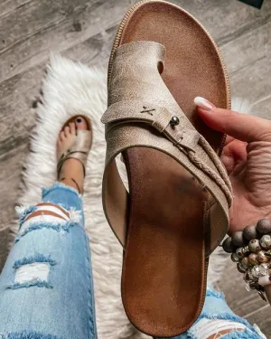 Summer Slipper Retro Flip-Flops Slippers Flat Casual Non-Slip Ladies Slides Beach Sandals Females Shoes New