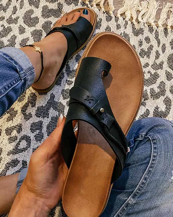 Summer Slipper Retro Flip-Flops Slippers Flat Casual Non-Slip Ladies Slides Beach Sandals Females Shoes New