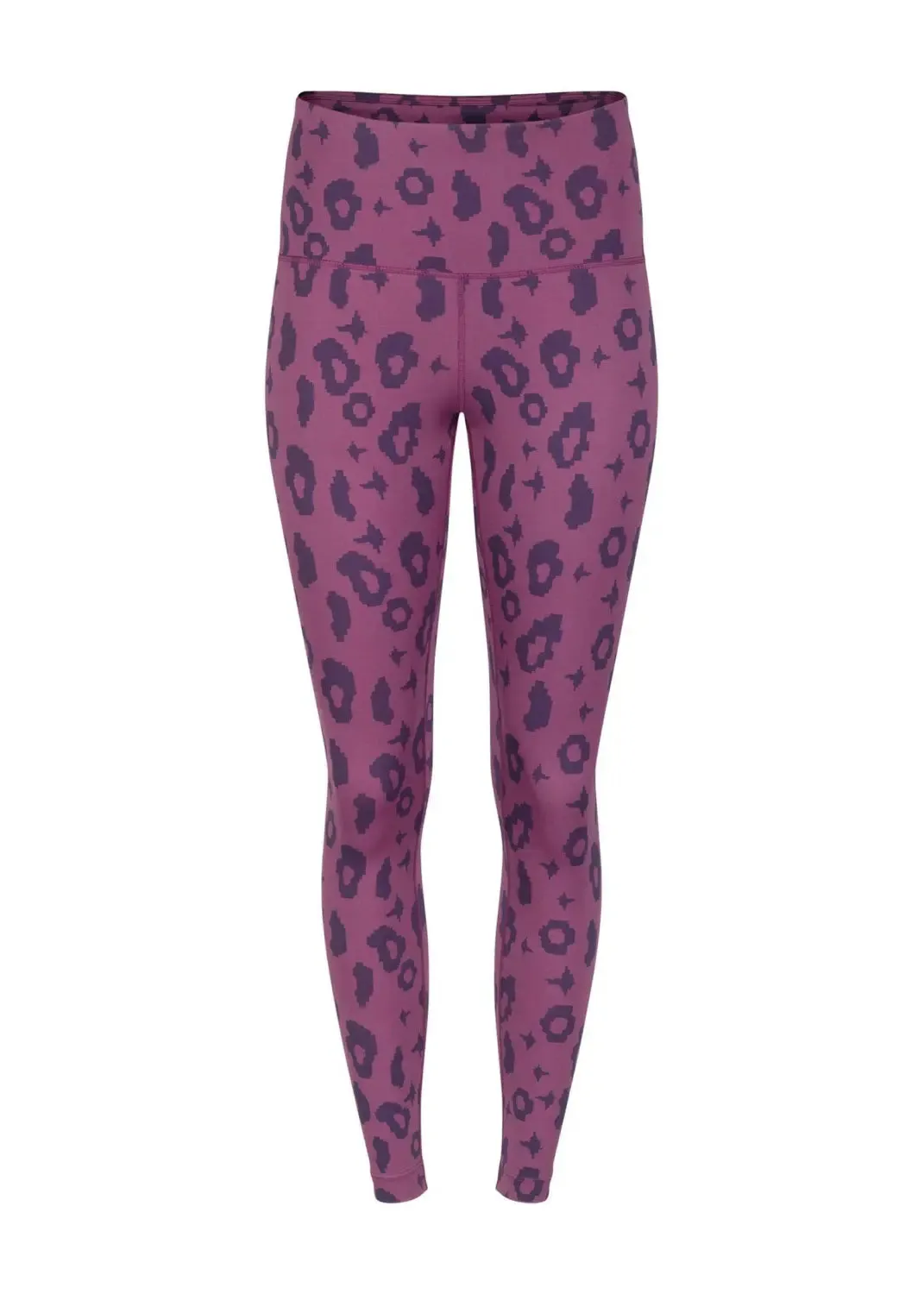 Surf & Yoga Leggings mit Lila Leopard Print