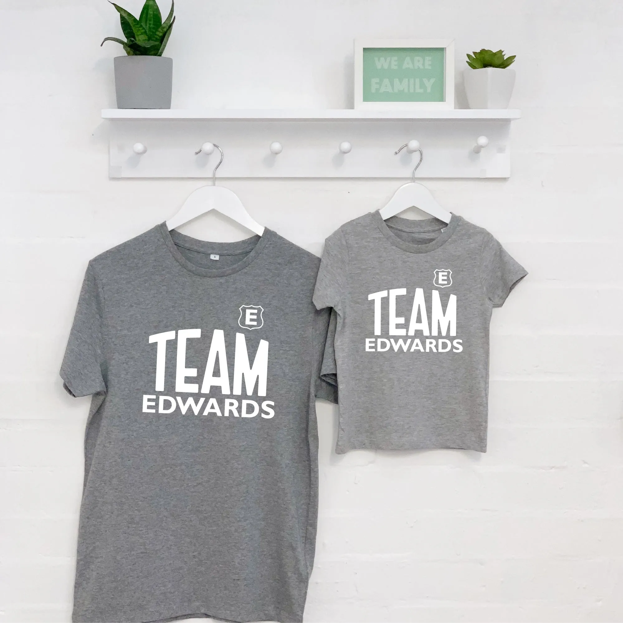 Team Surname Personalised Parent And Child Set