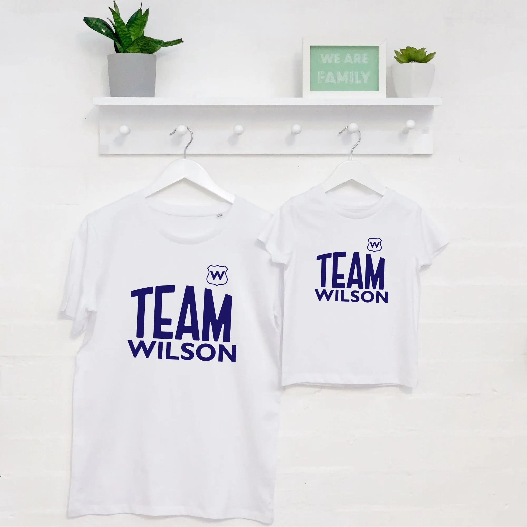 Team Surname Personalised Parent And Child Set