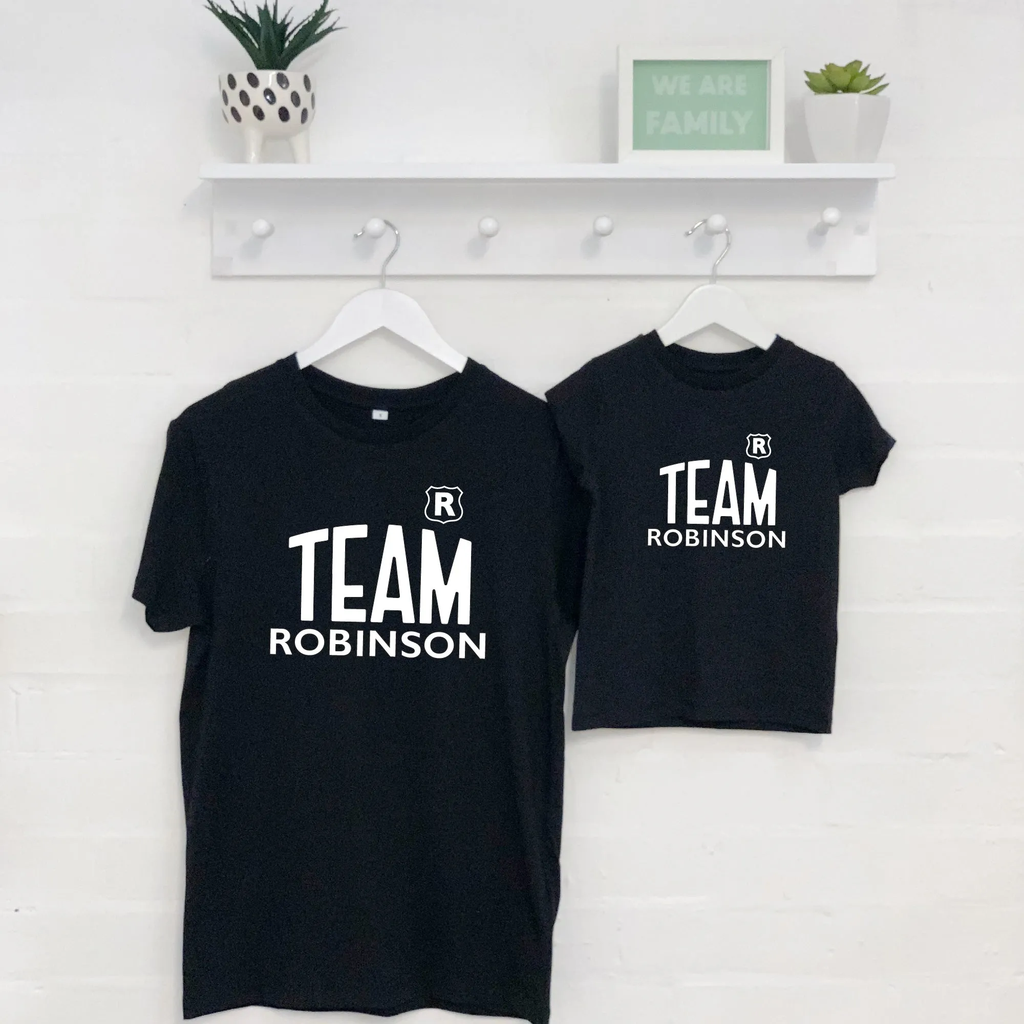 Team Surname Personalised Parent And Child Set