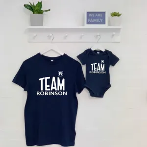 Team Surname Personalised Parent And Child Set