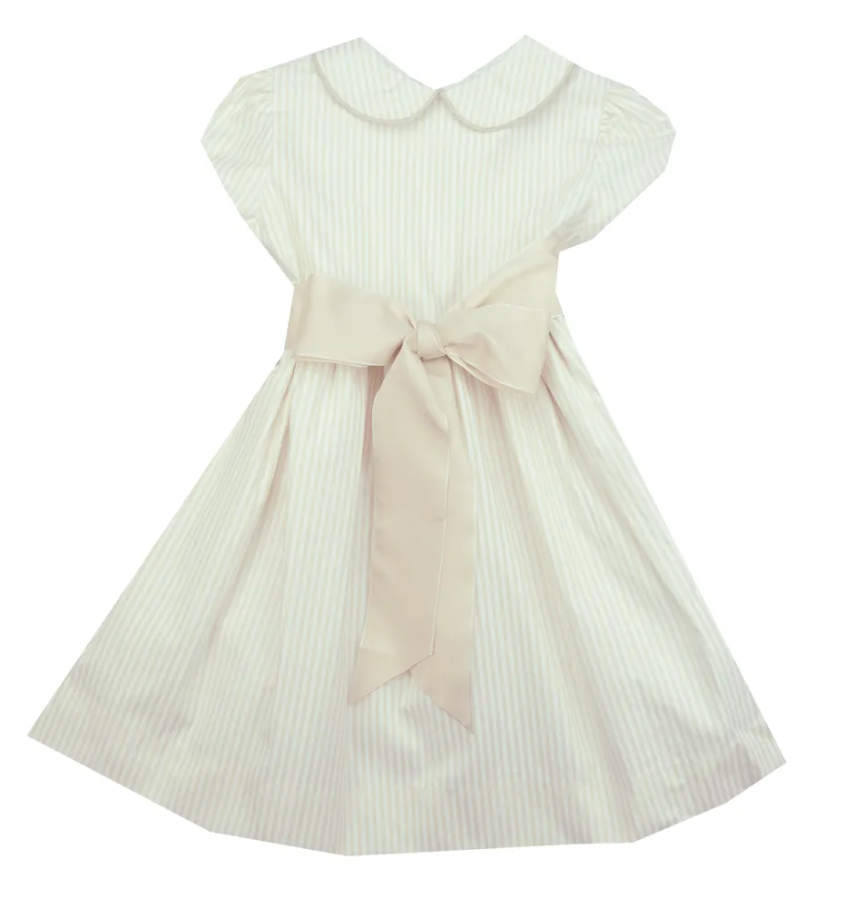 The Bailey Boys Khaki Stripe Tie Dress