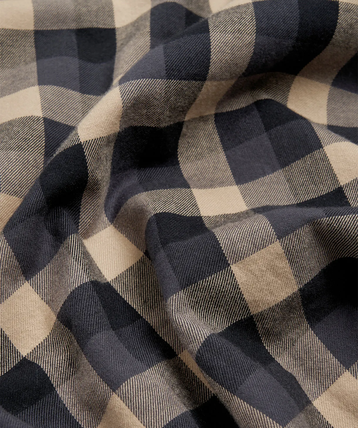 The Birch Ls Shirt - Camel Charcoal