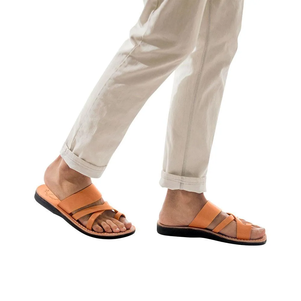 The Good Shepherd - Leather Toe Loop Slide | Tan