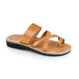The Good Shepherd - Leather Toe Loop Slide | Tan