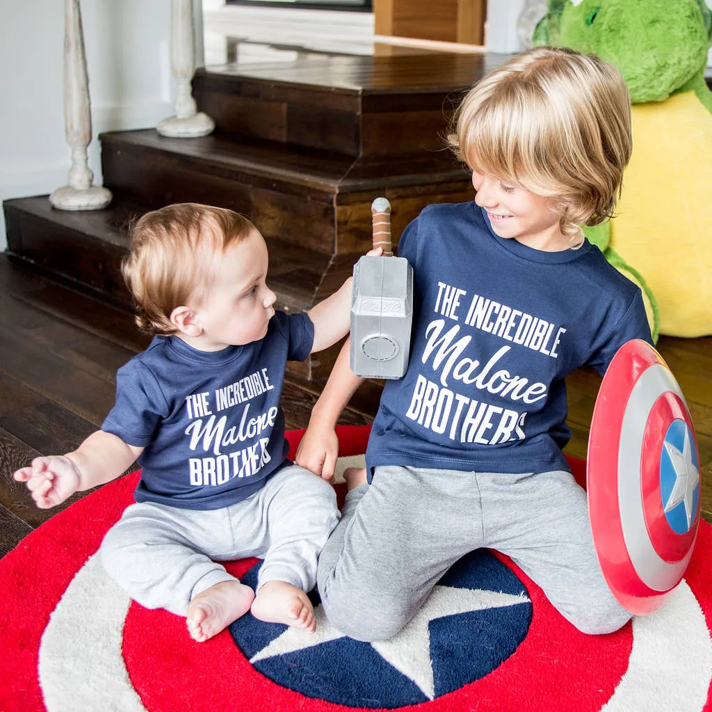 The Incredible… Brothers. Personalised Sibling T Shirts