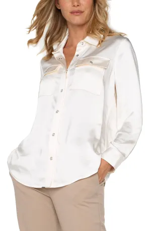 The Karalee Longline Satin Shacket