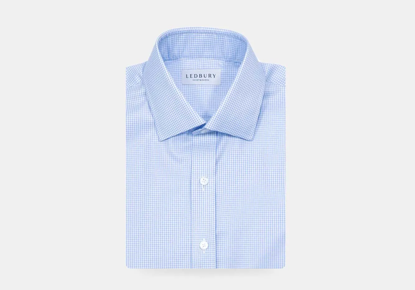 The Light Blue Kilby Non Iron Gingham Custom Shirt