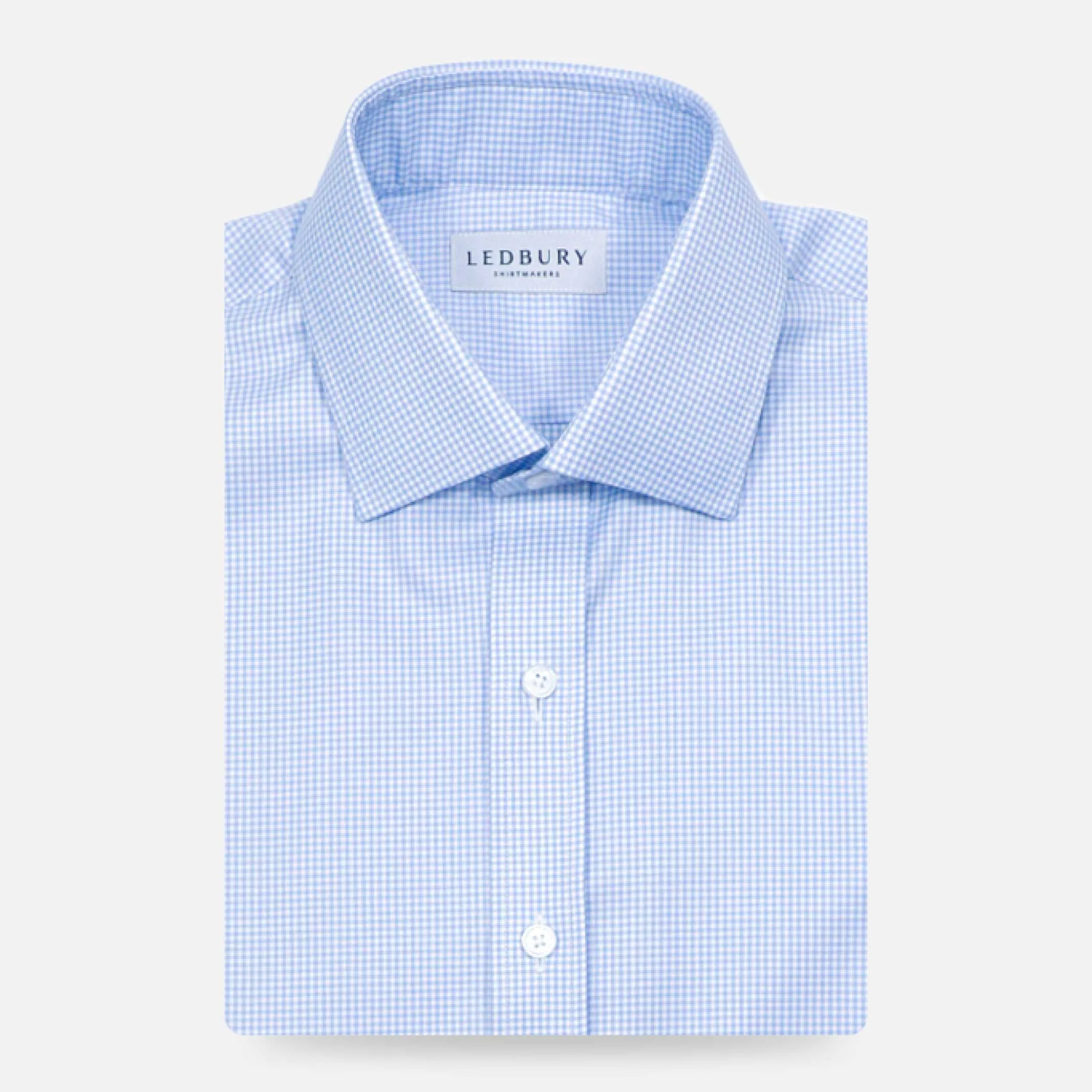 The Light Blue Kilby Non Iron Gingham Custom Shirt