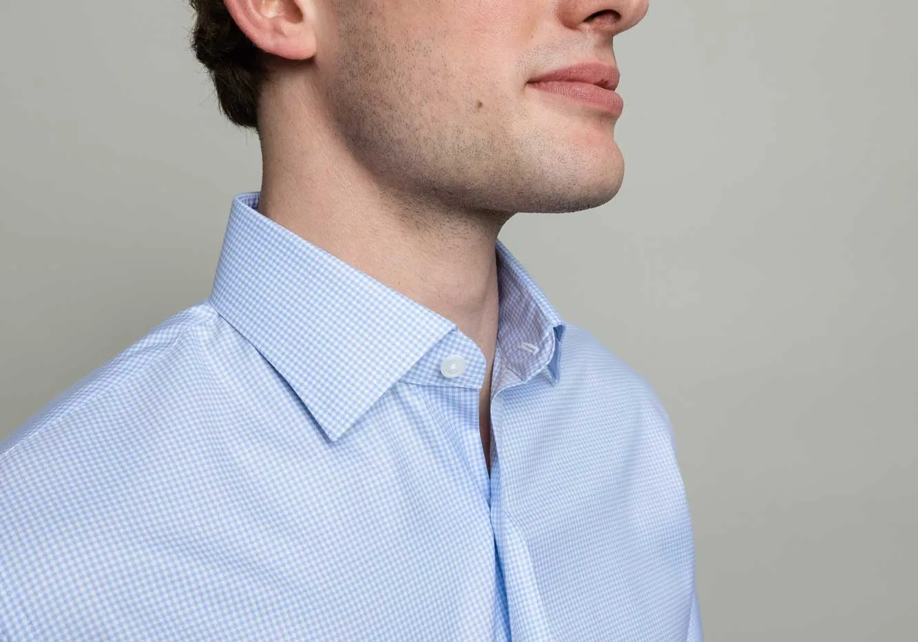 The Light Blue Kilby Non Iron Gingham Custom Shirt