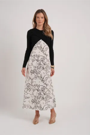 The Linen Collection White Print