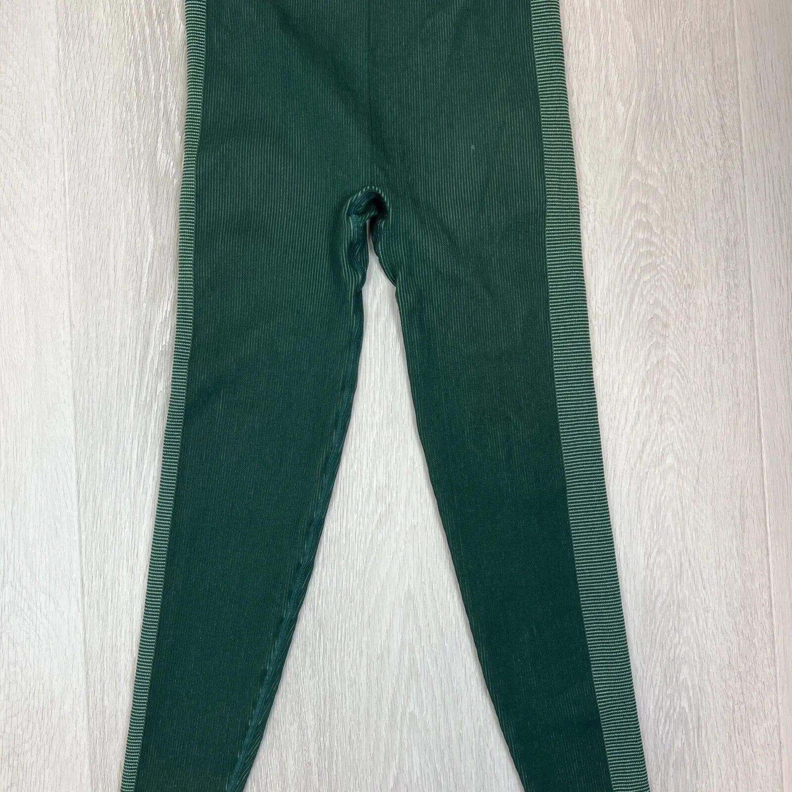 The Upside Womens Green Ribbed Leggings Activewear Size Medium