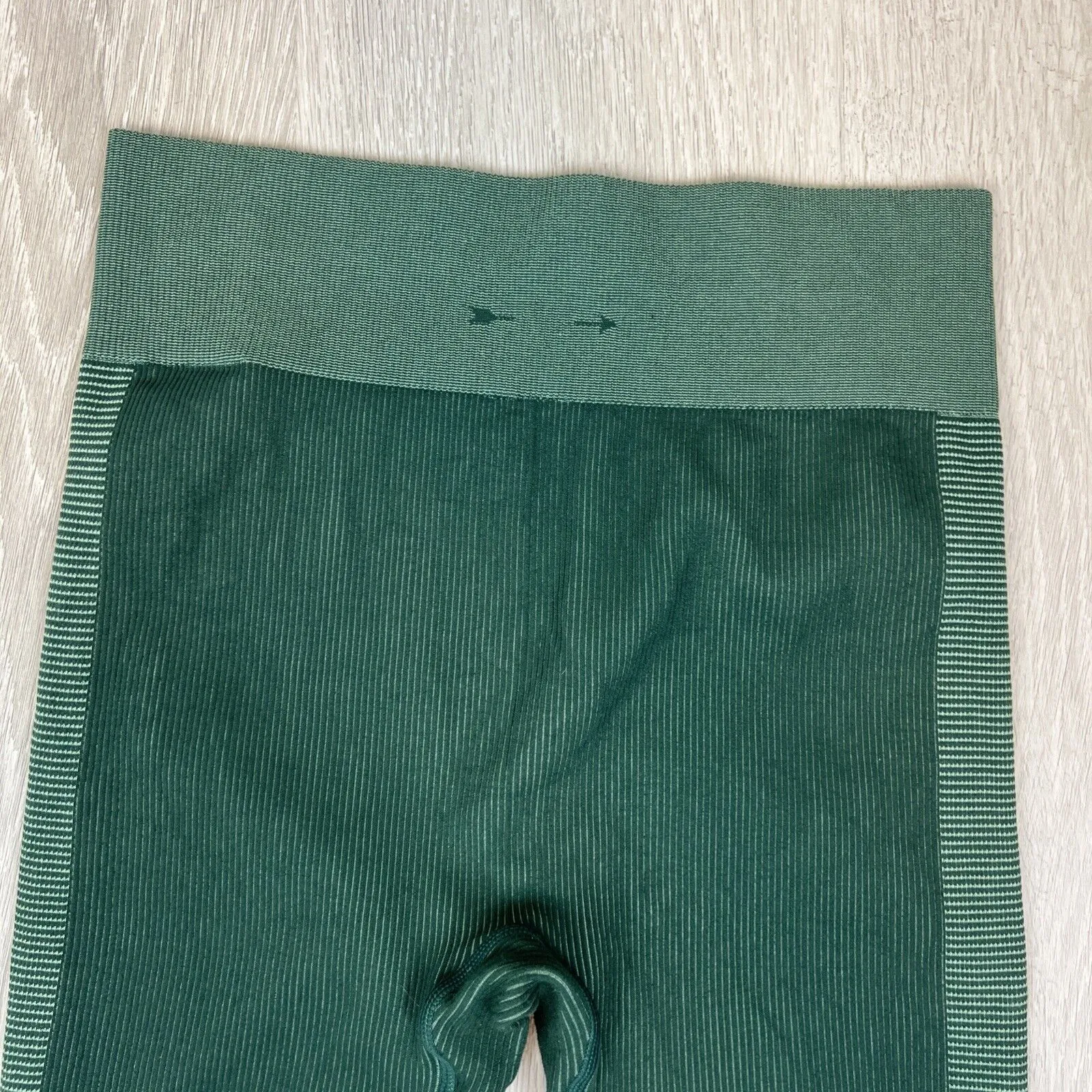 The Upside Womens Green Ribbed Leggings Activewear Size Medium