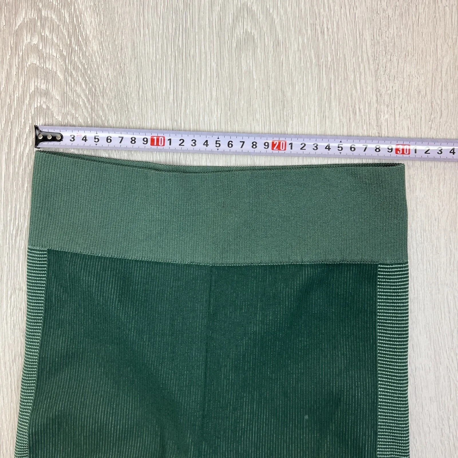 The Upside Womens Green Ribbed Leggings Activewear Size Medium