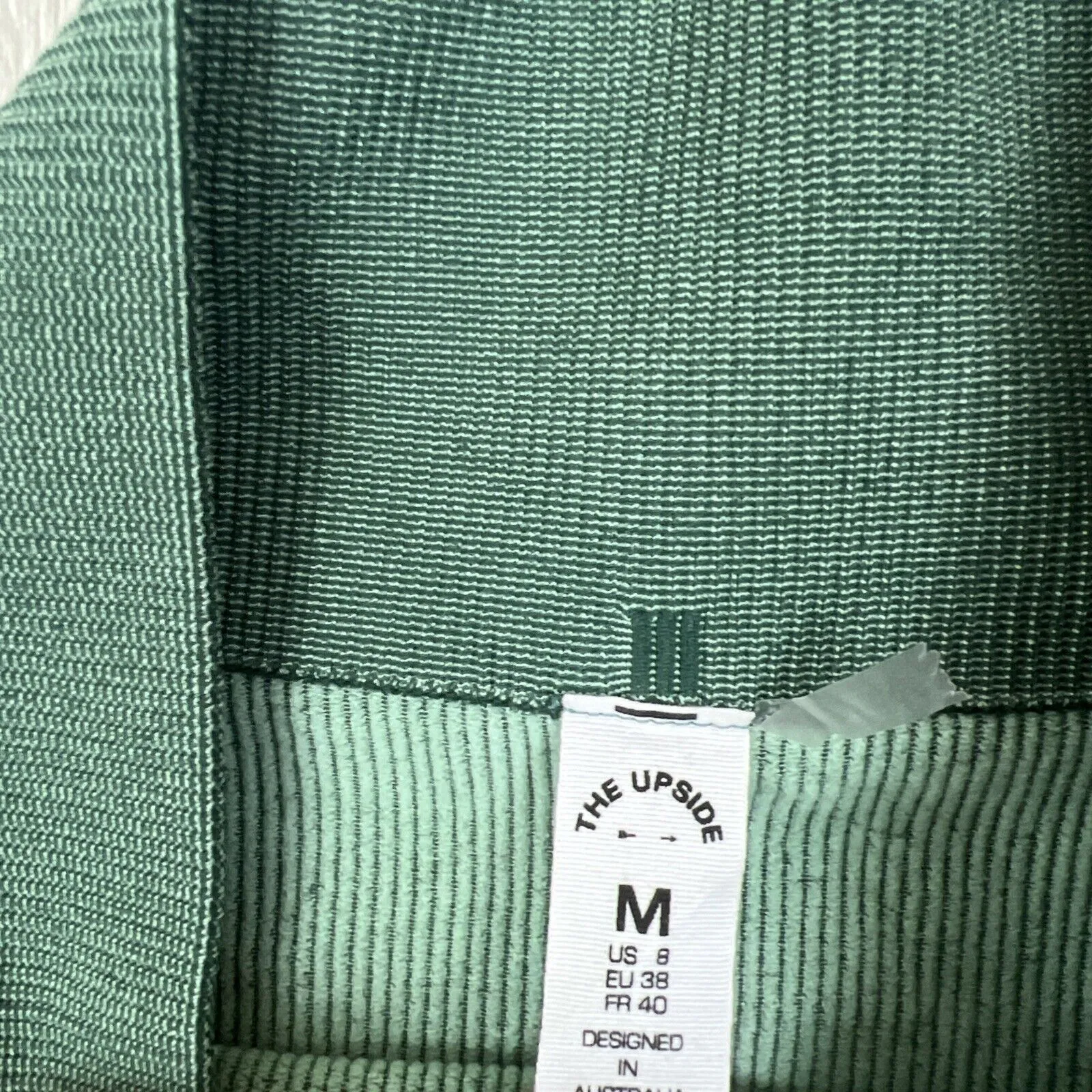 The Upside Womens Green Ribbed Leggings Activewear Size Medium