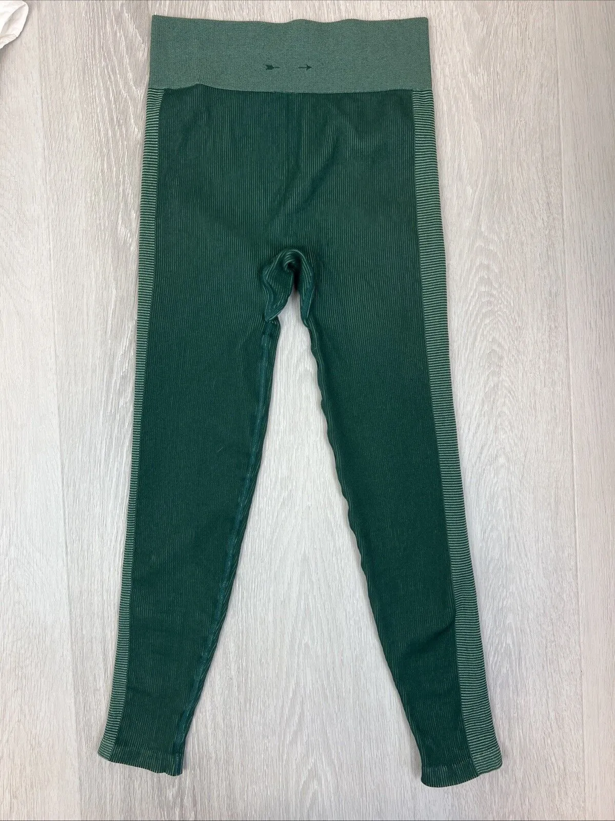 The Upside Womens Green Ribbed Leggings Activewear Size Medium