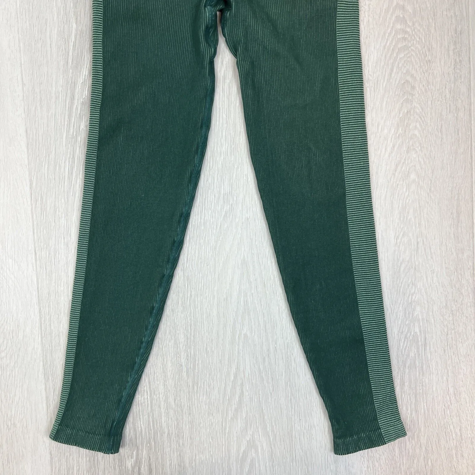 The Upside Womens Green Ribbed Leggings Activewear Size Medium
