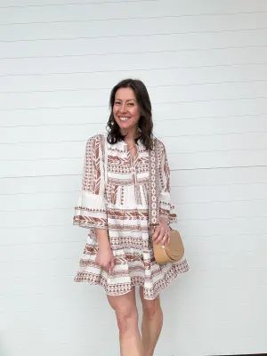 The Zariah Printed Babydoll Dress