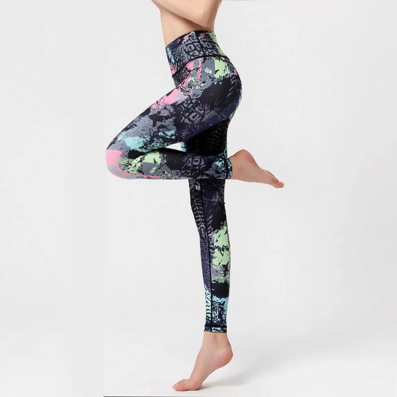 Tie Dye Push-Up Yoga Leggings