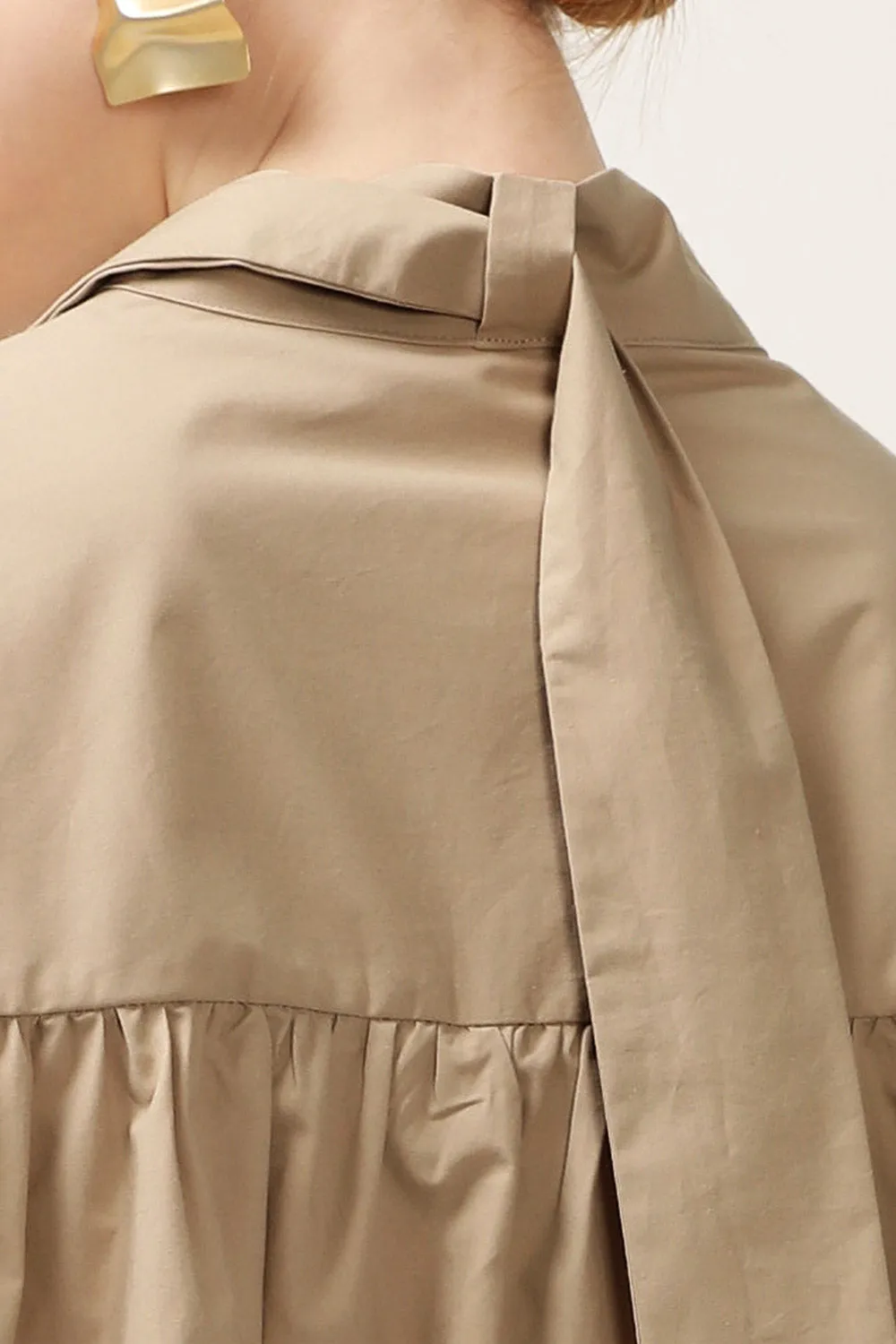 Tori Piping Detail Shirt Dress