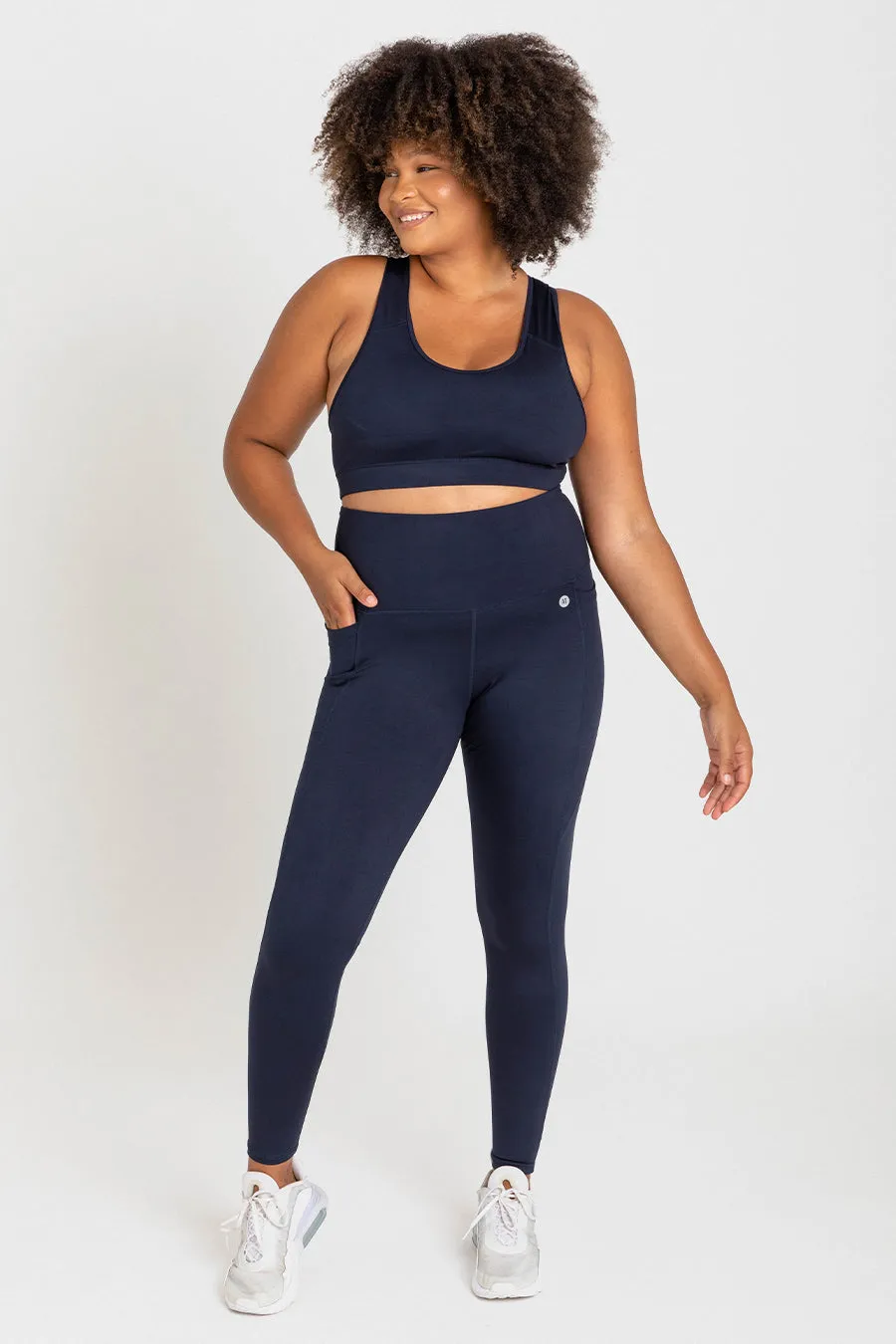 Training Pocket Move Full Length Legging - Navy
