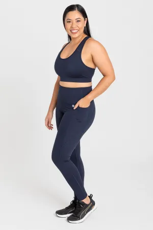 Training Pocket Move Full Length Legging - Navy