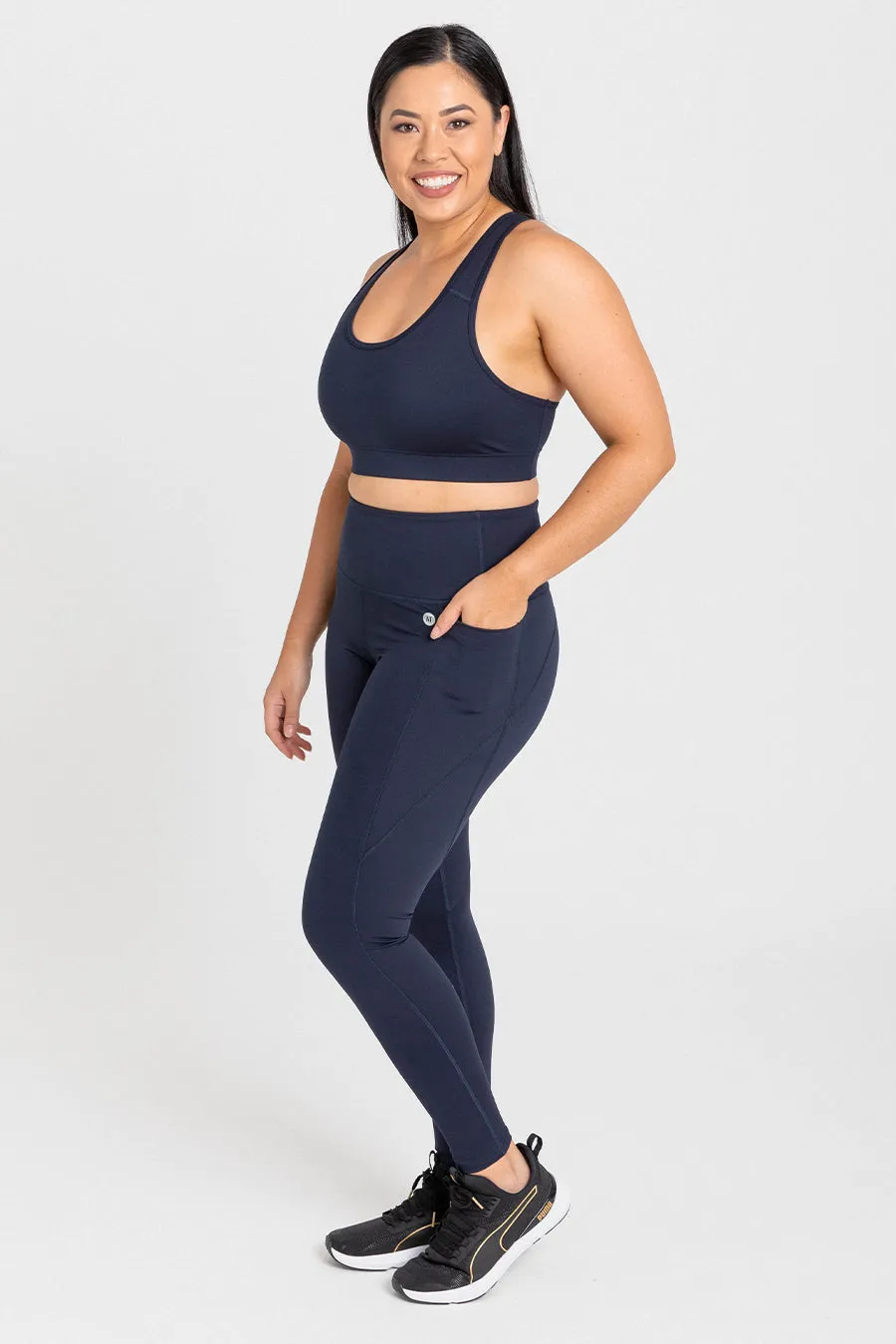Training Pocket Move Full Length Legging - Navy