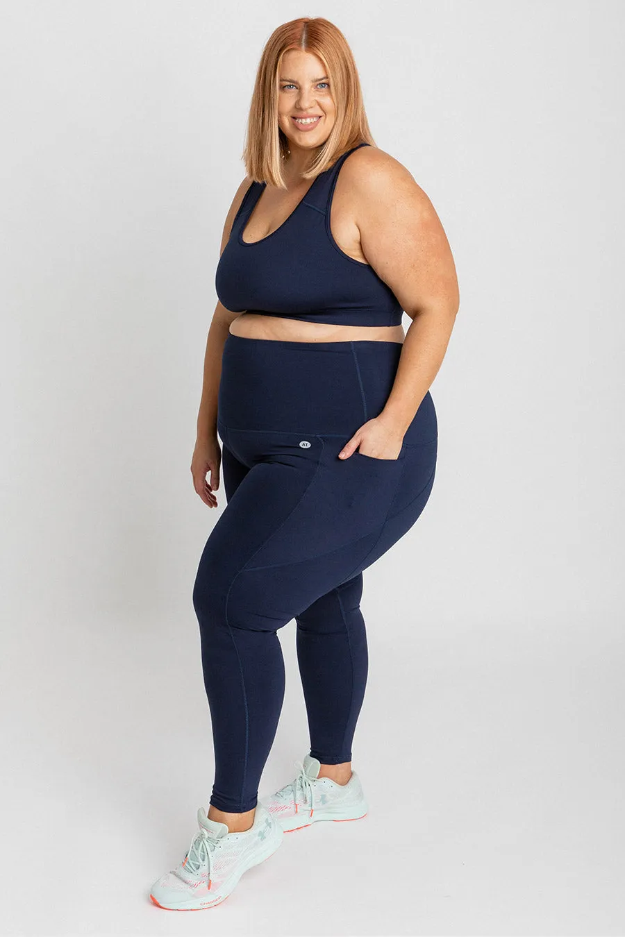 Training Pocket Move Full Length Legging - Navy