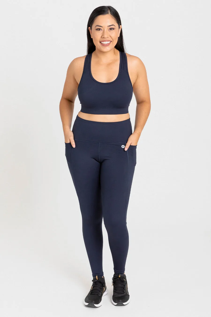 Training Pocket Move Full Length Legging - Navy