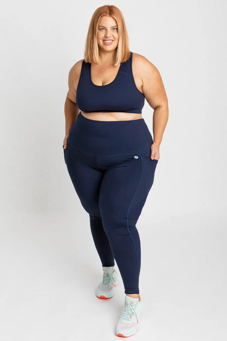Training Pocket Move Full Length Legging - Navy