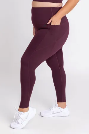 Training Pocket Move Full Length Legging - Wine
