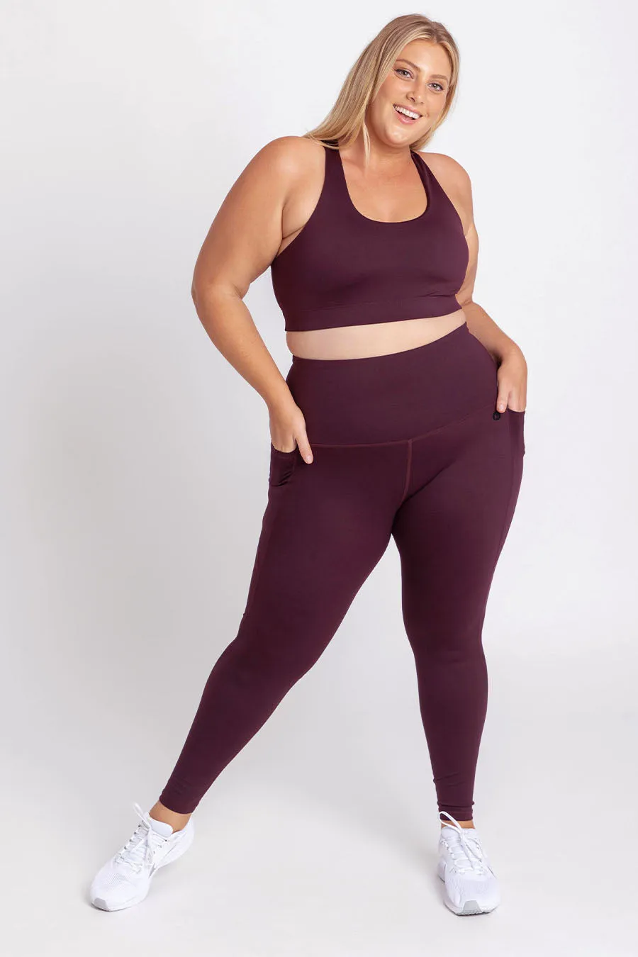Training Pocket Move Full Length Legging - Wine