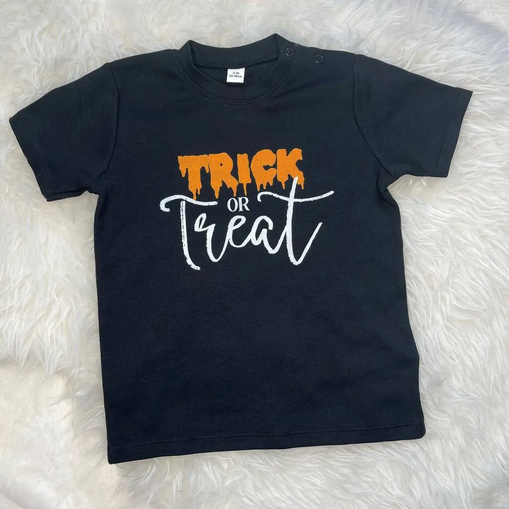 Trick Or Treat Kids Halloween T Shirt Or Babygrow