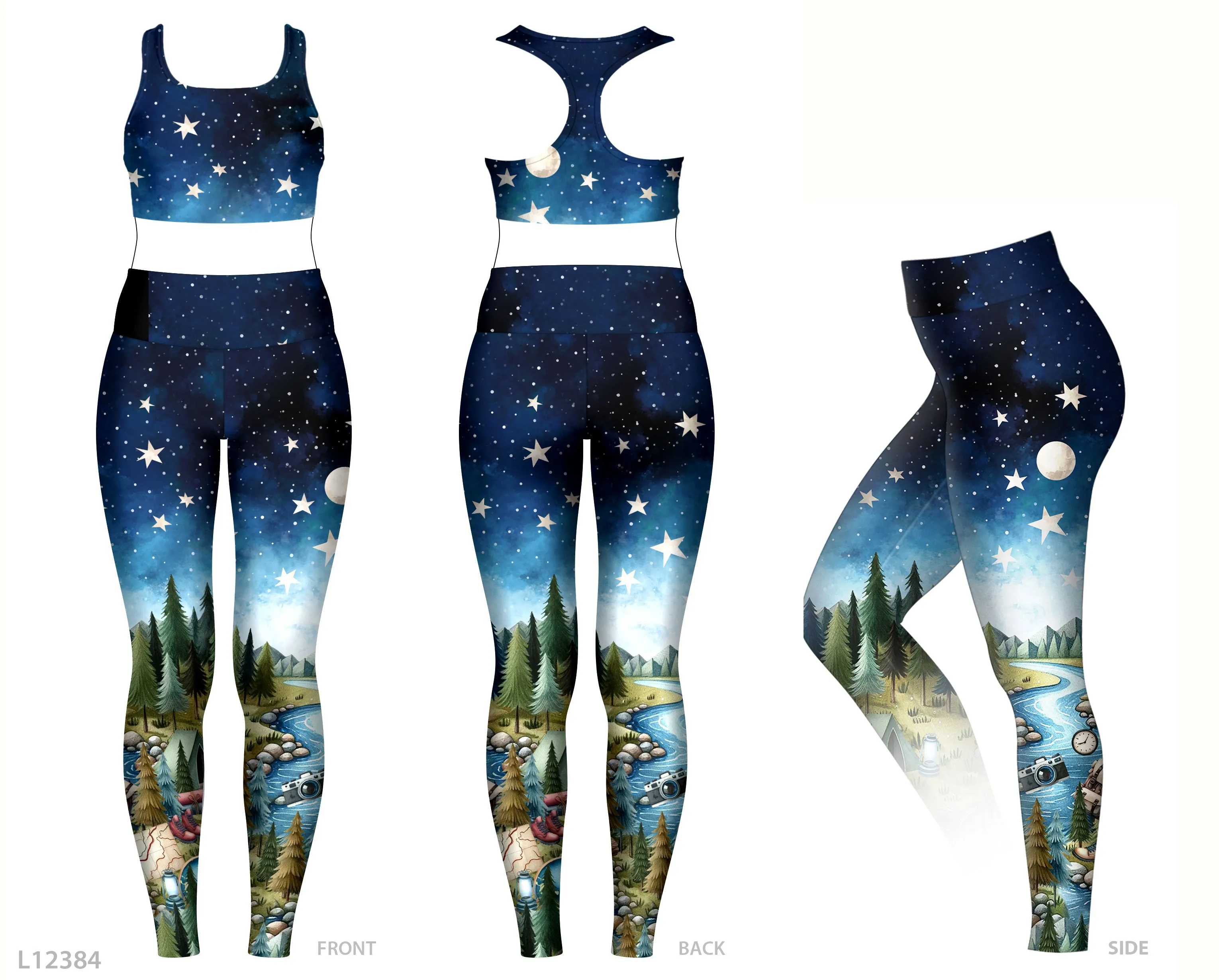 Under The Stars Side Pocket ACTIVE Leggings / Shorts