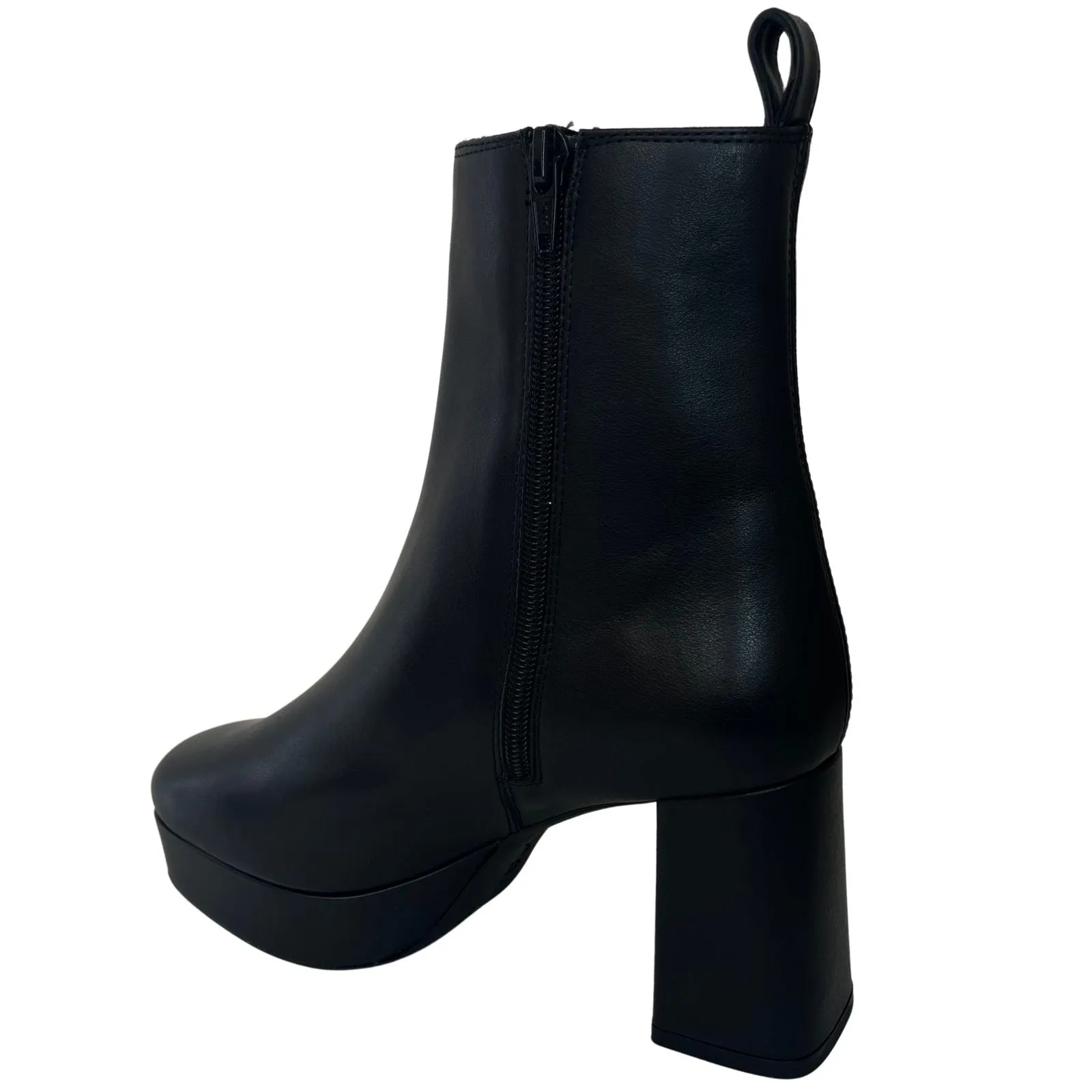 Unisa Marlow Black Leather Platform Boots